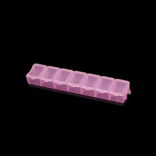 Miniatura 8 de Caja de almacenamiento transparente rectangular de plástico de 5.2 in, organizador de manualidades, manualidades, cuentas de bricolaje, caja de Azul