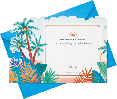 Miniatura 7 de Hallmark Paper Wonder - Tarjeta desplegable para el día del padre (escena de puesta de sol en 3D) para papá, marido, abuelo, amante de la playa