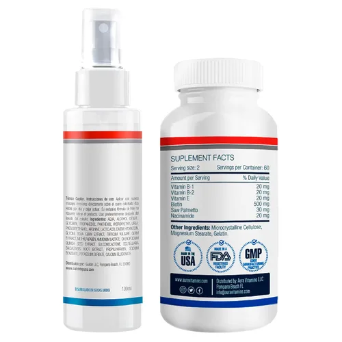 Miniatura 8 de Paquete Suero + Cápsulas Espray espesante de 4 onzas Fórmula de crecimiento ultra fuerte 60 cápsulas Prevención de pérdidas, recrecimiento