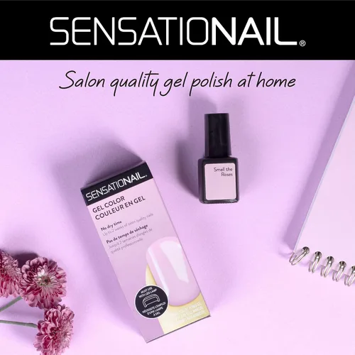 Miniatura 7 de Sensationail Esmalte de uñas de gel At Home Gel de secado rápido, brillante, duradero, sin tiempo de secado, dura hasta 2 semanas, huele las rosas