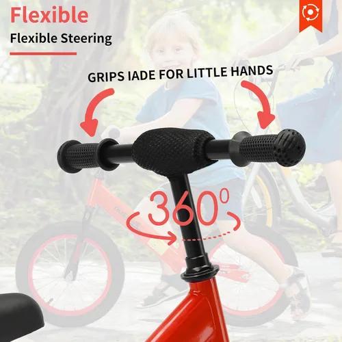 Miniatura 3 de Bicicleta de equilibrio de 16 pulgadas para niños de 4, 5, 6, 7, 8 años, bicicletas sin pedales, bicicleta de entrenamiento con asiento ajustable
