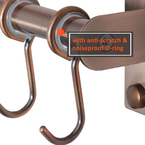 Miniatura 8 de Dseap Soporte Colgador para Utensilios de Cocina, Estante de Pared para Ollas y Sartenes, Riel de Cocina con 8 Ganchos para Colgar Utensilios