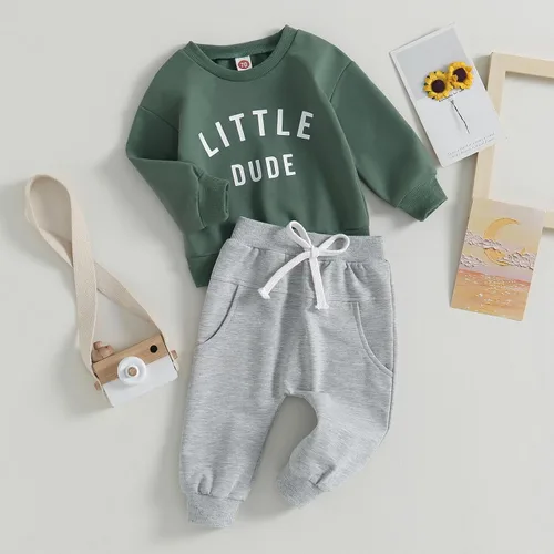 Miniatura 3 de Conjunto de ropa de 2 piezas para bebés y niños pequeños para otoño e invierno