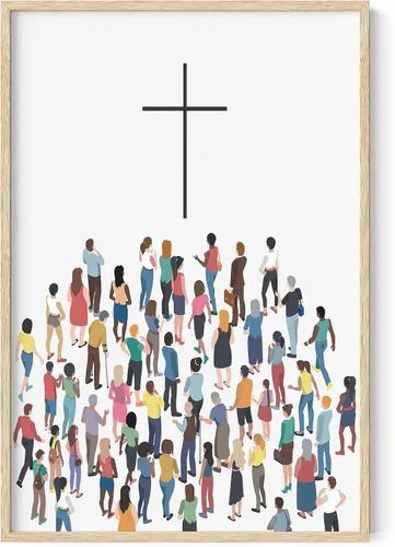 Miniatura 24 de Haus and Hues Pósteres religiosos de pared, la cruz de Jesucristo, carteles religiosos para niños, imágenes espirituales, imágenes religiosas