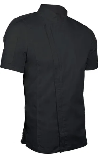 Miniatura 4 de ChefsCloset Abrigo de chef personalizado con cremallera bordada de manga corta