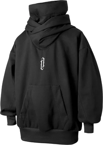 Miniatura 2 de Niepce Inc Streetwear - Sudadera con capucha pesada de gran tamaño con polaina para el cuello