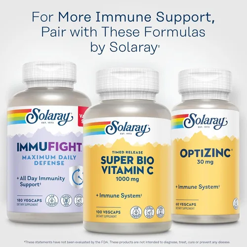 Miniatura 6 de SOLARAY Vitamina C tamponada Super Bio de 1000 mg, vitamina C de liberación temporal de dos etapas con bioflavonoides, suplemento de apoyo