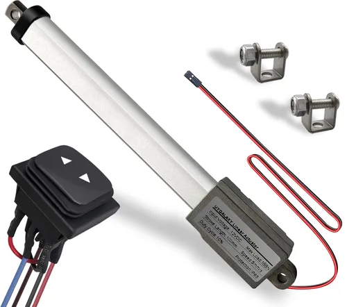 Miniatura 13 de UYGALAXY Mini actuador lineal eléctrico de 12 V de 3 pulgadas, 188N/42 libras, velocidad de 0.2 pulgadas/seg. Actuador de movimiento pequeño