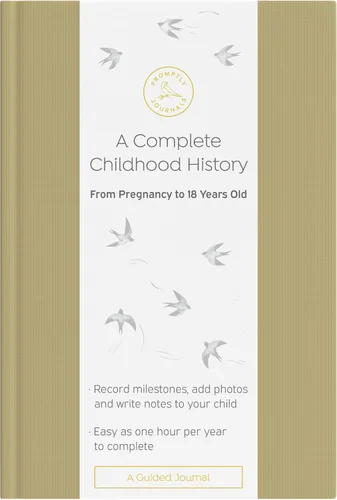 Miniatura 10 de Promptly Journals, Una historia completa de la infancia: desde el embarazo hasta los 18 años (Aloe Green, Leatherette) Libro para bebés y diario