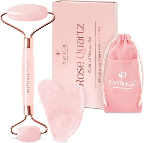 Miniatura 8 de PLANTIFIQUE Juego de Rodillo Facial de Hielo y Gua Sha de Acero Inoxidable - Herramientas de Masaje para Cuidado de la Piel con Crioterapia - Juego