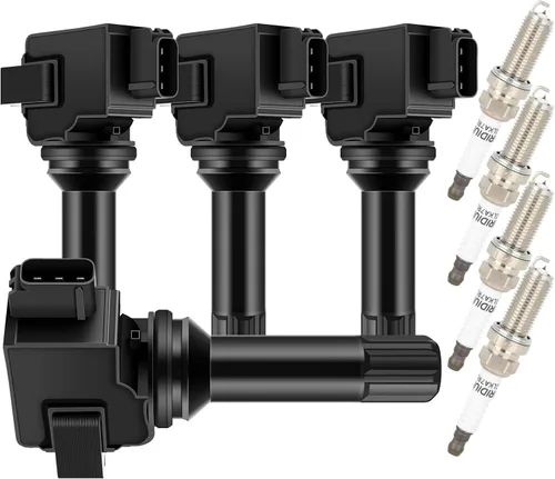 Miniatura 2 de Bobinas de la bobina de ignición y bujías UF664 del iridio para Subaru Forester 2.5L H4