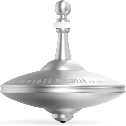 Miniatura 12 de UFO Tops Rendlesham - Trompo de metal giratorio - Inspirado en el avistamiento OVNI documentado de 1980 en Rendlesham, Inglaterra