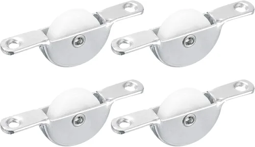 uxcell Ruedas de rodillo de nailon para puerta corrediza de 0.98 pulgadas (0.984 in), para puerta mosquitera, armario, armario, armario, 4 unidades,