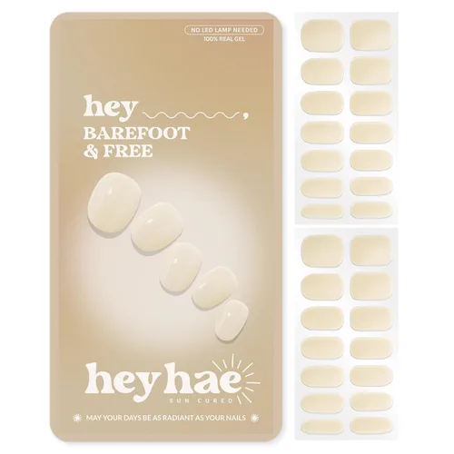 Miniatura 18 de Heyhae Paquete surtido de tiras de uñas de gel semicuradas (paquete de 4) No necesita lámpara LED Fácil de aplicar y quitar, calidad de salón