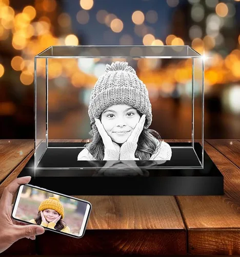 Miniatura 3 de Rdzding Foto de cristal, regalos personalizados para papá, padre, esposa, hombres, su madre, marido, gran regalo personalizado con tu propia foto