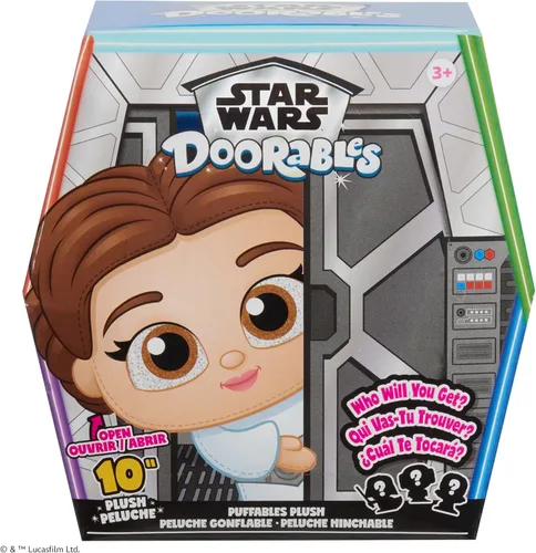 Star Wars™ Doorables Puffables de felpa – Star Wars: Una nueva esperanza™, juguete de felpa coleccionable de 10 pulgadas, los estilos pueden variar,