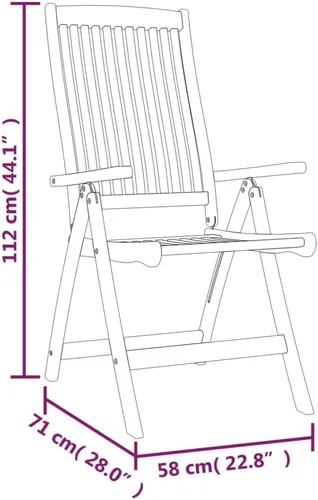 Miniatura 3 de vidaXL Sillas plegables para patio, 2 piezas, silla de jardín de camping con reposabrazos, silla de césped al aire libre para terraza, jardín