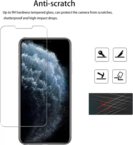 Miniatura 4 de Marco de fácil alineación diseñado para iPhone11 Pro/iPhone Xs/iPhone X Película protectora de pantalla de vidrio templado, paquete de 2