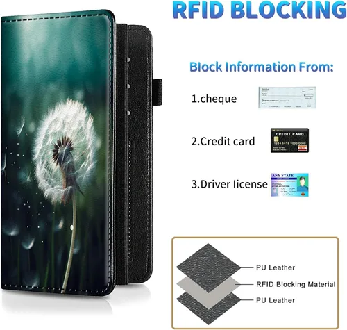 Miniatura 162 de Funda para chequera para hombres y mujeres, cartera de cuero RFID con ranuras para tarjetas de crédito, soporte de cheques duplicados personales