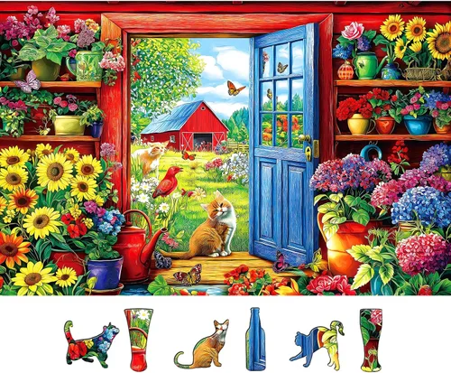 Miniatura 17 de MINIWAN Rompecabezas de 300 piezas de la Costa Amalfi, rompecabezas de alta calidad para adultos, estilo rústico, 17 x 11 pulgadas Premium Jigsaw
