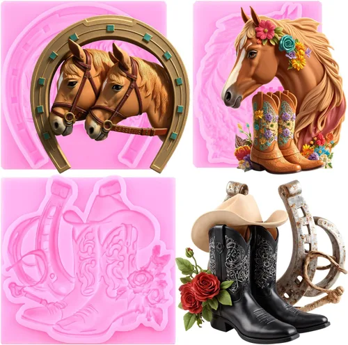 Miniatura 11 de ZiXiang Moldes de silicona de cabeza de toro, molde de herradura para pezuñas de herradura, moldes de flecha de chocolate para rosa, flecha, Estilo b