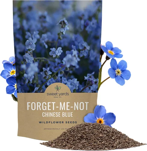 Miniatura 10 de Chinese Forget Me Not Wildflower Seeds - Paquete a granel de 1 onza - Más de 5,500 semillas polinizadas abiertas - Blue Cynoglossum amabile