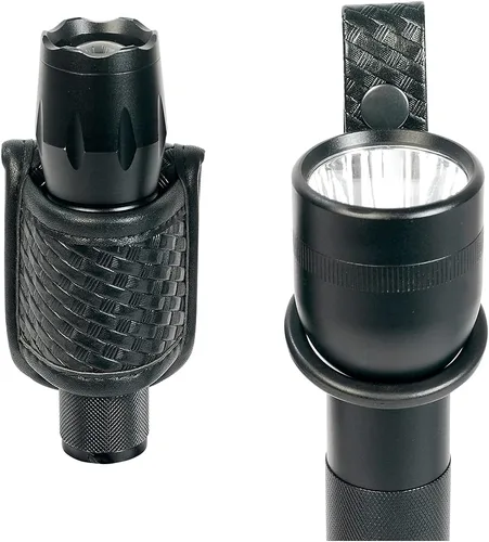 Miniatura 6 de Soporte compacto para linterna (parte superior abierta) + soporte de correa de anillo de linterna para sostener Mag Lite y otras linternas