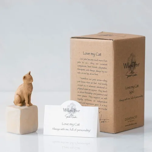 Miniatura 6 de Willow Tree Love My Cat (Ligero), Siempre conmigo, lleno de personalidad, un regalo para celebrar la adopción de una mascota para amantes