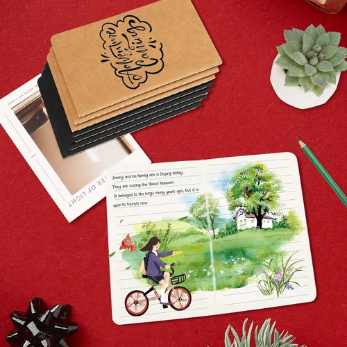 Miniatura 4 de Oucaru Cuaderno de Bolsillo de 24 Piezas, 3.5" x 5.5", 2 Colores, Cuaderno Rayado de 52 Páginas Mini Cuaderno Diario, Pequeño Cuaderno Memo Bloc