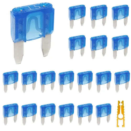 Miniatura 8 de 20 piezas de mini fusible de hoja y 1 extractor de fusibles 2A 32V golpe rápido para fusibles de repuesto para automóvil/RV/camión/motocicleta/barco