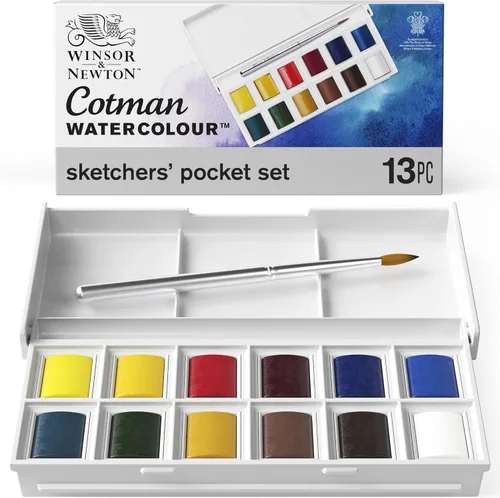 Miniatura 9 de Winsor & Newton 390639 - Cotman Field - Juego de 12 medias pastillas de acuarela