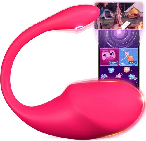 Miniatura 9 de ECRVOM Vibrador de juguetes sexuales, consolador portátil, con control de aplicación, vibradores de huevos con 10 vibraciones, recargable punto G