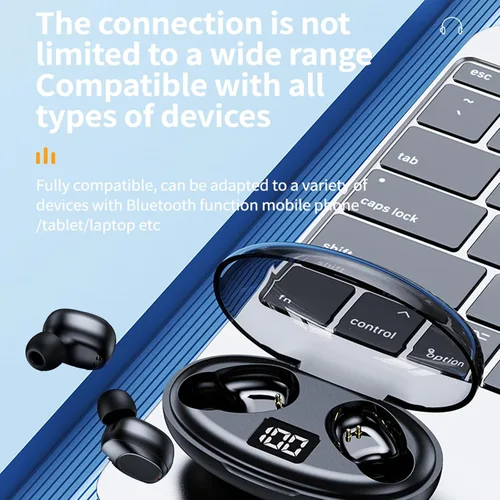 Miniatura 7 de Auriculares inalámbricos, Bluetooth 5.3, graves estéreo, micrófono con cancelación de ruido, impermeable IP7