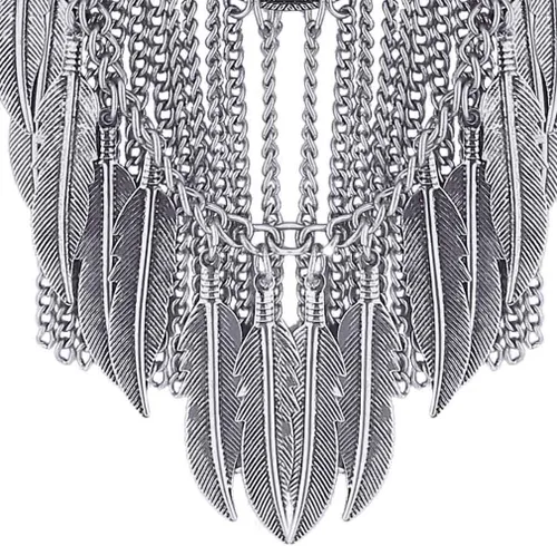 Miniatura 5 de YAZILIND Collar Collares Colgantes Vintage Maxi Gargantilla Declaración Collier Boho Mujer Joyería, Metal