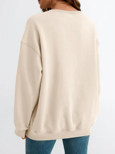Miniatura 59 de EFAN Sudaderas de gran tamaño con cuello redondo Y2K para mujer, sudaderas con capucha para otoño, moda 2025, ropa para adolescentes y niñas, lindo