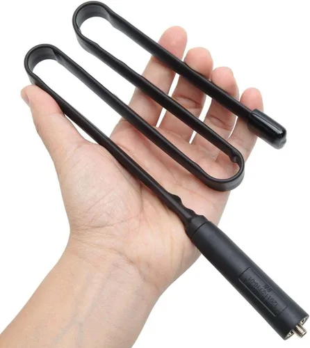 Miniatura 4 de Abbree SMA - Antena de banda dual hembra VHF/UHF 144/430 MHz antena de látigo suave de alta ganancia para radio bidireccional Baofeng UV-5R UV-82.