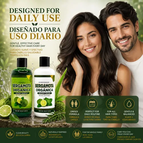 Miniatura 5 de Champú Orgánico Bergamota + Acondicionador (16.9 fl oz) con Aloe Vera y Romero CHAMPÚ ORGÁNICO BERGAMOTA con Sábila & Romero + Acondicionador