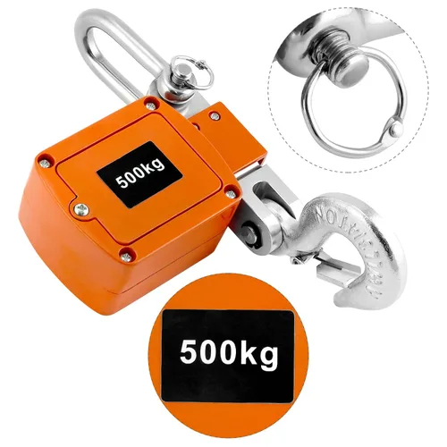 Miniatura 8 de QWORK Báscula digital para grúa resistente, capacidad de 2200 libras/2,204.6 lbs, conversión de unidades duales, báscula colgante industrial precisa