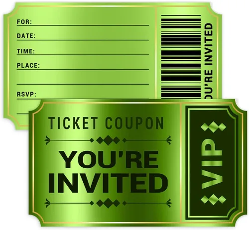 Miniatura 8 de wuguimeii Invitaciones de fiesta de cumpleaños con sobres, invitaciones de fiesta VIP de películas, invitaciones de cumpleaños para niños