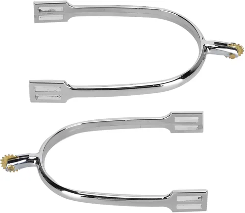Miniatura 5 de Zerone Espuelas de Caballo, Monturas Horse Spurs Accesorios de Caballo Espuelas de Aleación de Zinc Inglés Caballo Accesorio con Perilla de Cobre