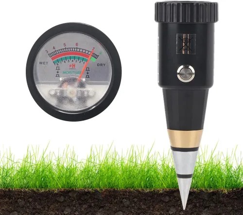 VT-05 - Medidor de suelo VT-05, higrómetro portátil, monitor de agua para plantas de jardín, granjas, césped, plantas en maceta, interiores y
