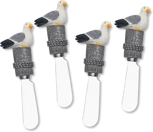 Miniatura 9 de Supreme Housewares Black Bear - Esparcidores de queso pintados a mano, mangos de resina con cuchillas de acero inoxidable para untar queso crema
