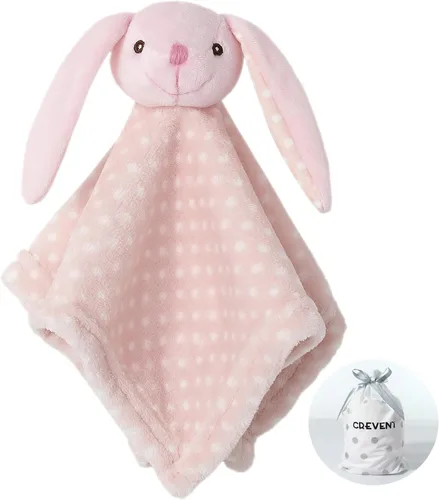 Miniatura 37 de CREVENT - Manta de felpa acogedora para bebé, mantita de seguridad con caras de animales para niños pequeños, regalo para bebés recién nacidos