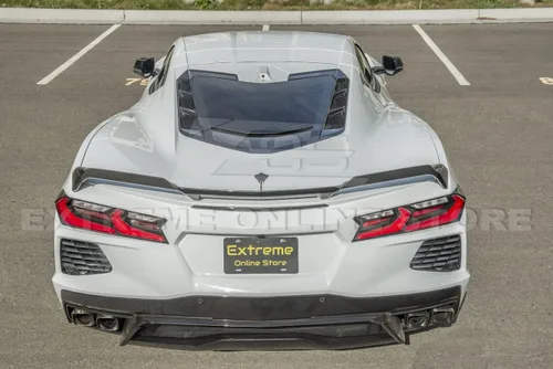 Miniatura 2 de Repuesto para modelos Chevrolet Corvette C8 2020 Par de mimbres adicionales de alerón de tapa trasera de maletero estilo Z51