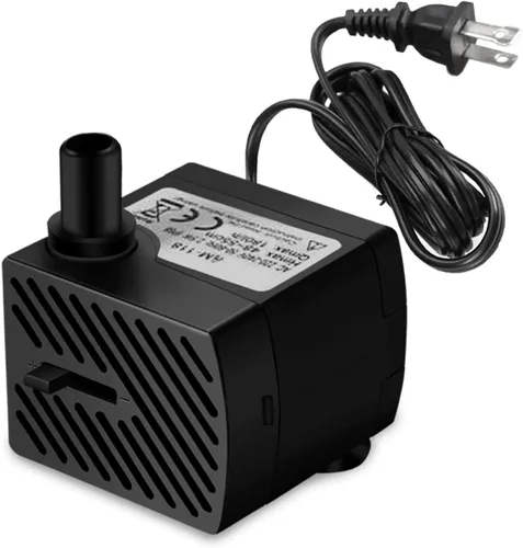 DOMICA Mini bomba de agua sumergible de 3 W, 50 GPH, bomba de fuente pequeña para estanque, acuarios, pecera, fuente de mesa, fuente para mascotas,