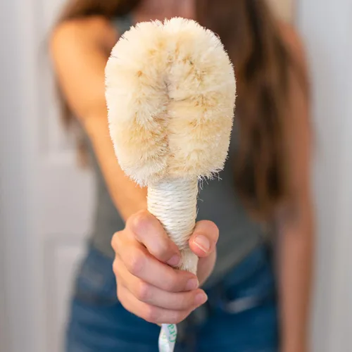 Miniatura 5 de GranNaturals Cepillo de sisal para piel y cuerpo para baño y ducha Fibras naturales para mejorar la circulación sanguínea, exfoliar la piel