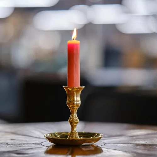 Miniatura 5 de Bluecorn Beeswax Velas cónicas 100 % pura y natural de abejas, par de velas cónicas naranjas de 10 pulgadas, combustión limpia y sin goteo, sin