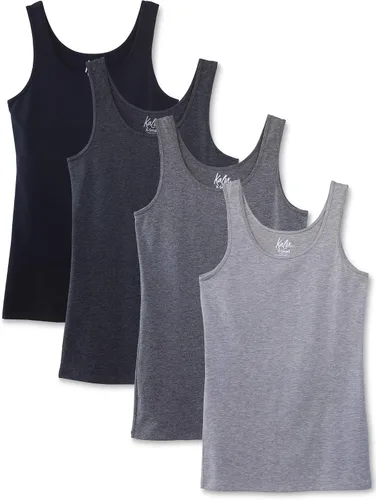 Miniatura 6 de Kalon Paquete de 4 camisetas sin mangas con cuello redondo para mujer