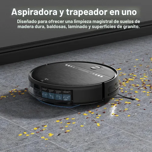 Miniatura 2 de Robot aspirador y trapeador para pelo de mascotas, robot aspirador 2 en 1 para suelos duros y alfombras con diseño delgado de 2.87 pulgadas, control