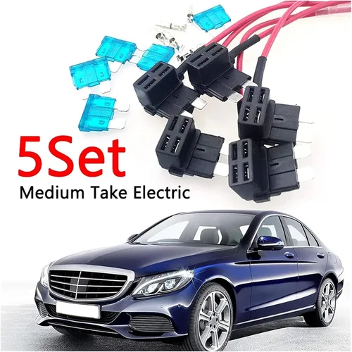 Miniatura 4 de Fusible 5X Add-A-Circuit Fusible TAP Adaptador estándar ATO ATC Soporte de cuchilla con 5 fusibles de 15 A para automóvil, camión, fusibles